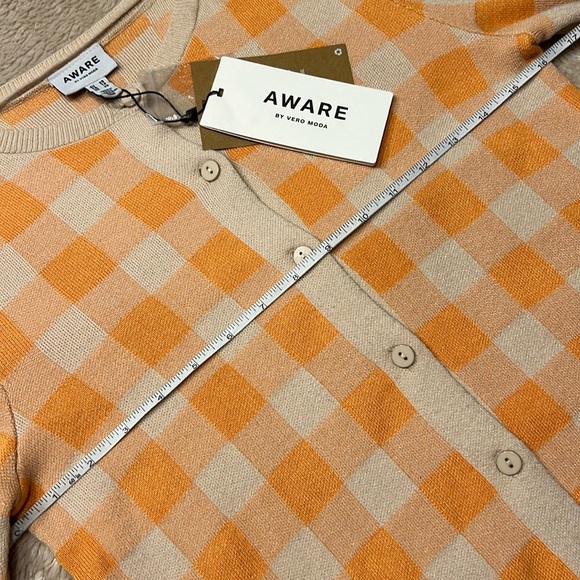 AWARE Gingham Long Sleeve Knit Cardigan - Picture 8 of 12